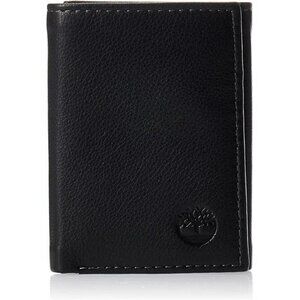 Mens Exclusive Blix Fine Leather Trifold Wallet Black One Size US Hand Wash